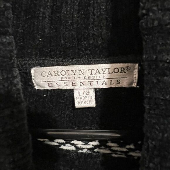 Carolyn Taylor Black and White Soft Striped Sweater - Picture 2 of 3